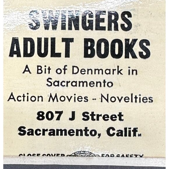 Vintage Matchbook Cover Pinup Girl Swingers Adult Book Store Redhead Advertising - Picture 4 of 8